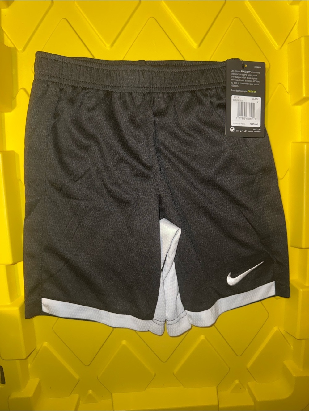 Nike Black and White Kids Athletic Shorts